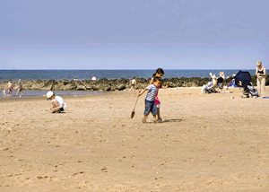 Lido Beach in Prestatyn, Denbighshire, North Wales