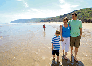 Reighton Sands in Filey, East Yorkshire, North East England