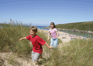 Crantock Beach in Newquay, Cornwall, South West England