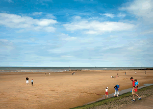 Lido Beach in Prestatyn, Denbighshire, North Wales