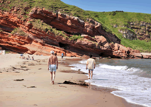 Pease Bay Holiday Park in Dunbar, Berwickshire, Borders Scotland Pease Bay Holiday Park in Dunbar, Berwickshire, Borders Scotland
