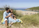 Crantock Beach in Newquay, South West England